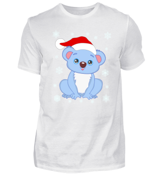 Baby Koala Santa Mütze Illustration 