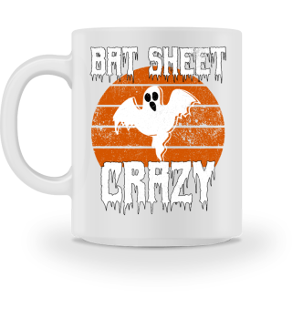 Bat Sheet Crazy, Vintage Halloween Sunset Spooky Ghost