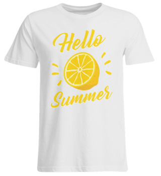 Hello Summer Sommer Zitrone Lemon Motto