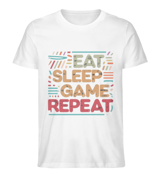 Essen Schlafen Zocken wiederholen : Gamer-Lifestyle Gaming T-Shirt