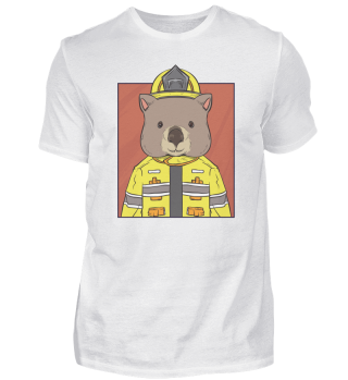 Wombat Firefighter I Australia Hero Gift