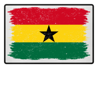 Ghana FUßMATTE Flagge Liebe Herz Heimat Stolz