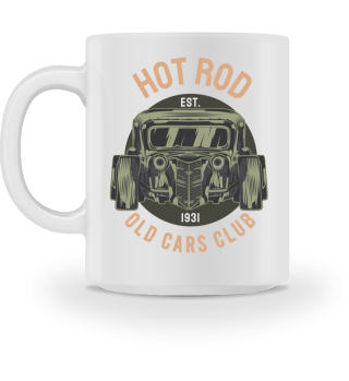 HOT ROD Old Cars Club Auto Shirt Motiv