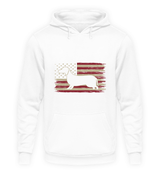 Dachshund Dog American Flag