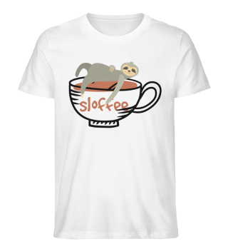 Vintage Sloffee Coffee Enthusiasts Graphic Tee Shirt Gift | Cute Caffeinated Sloths Gags Men Women T Shirts