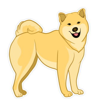 Shiba Inu Dog Cartoon