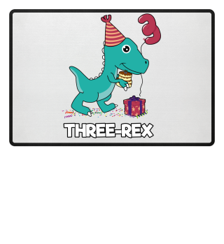Kids Three Rex 3 Year Old Boy Girl T-Rex
