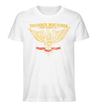 Thunder Machines Tee - Road Garage Motorcycle