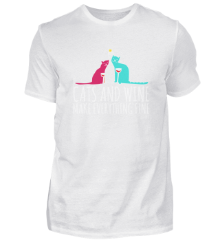 Cats And Wine Katze Katzen Wein Alkohol