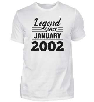 Legend Since January 2002