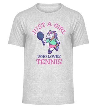 Just A Girl Who Loves Tennis Unicorn