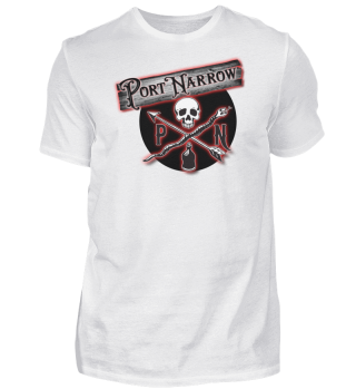 T-Shirt: Port Narrow - PNX auf schwarzem Kreis