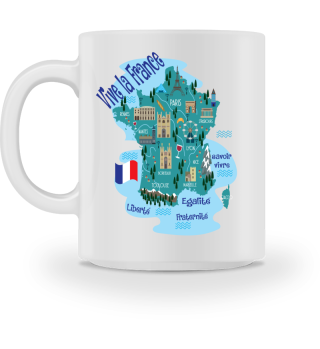 Frankreich Karte für Urlaub
