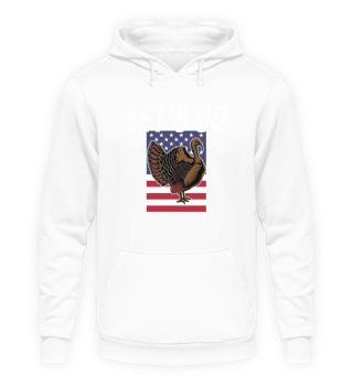 Let's Go Darwin Turkey White Flag