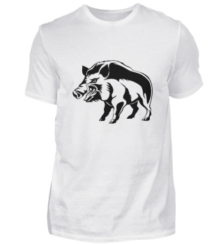 BLACK AND WHITE BOAR
