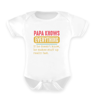 Funny Papa Knows Everything Father's Day Gift for Dad