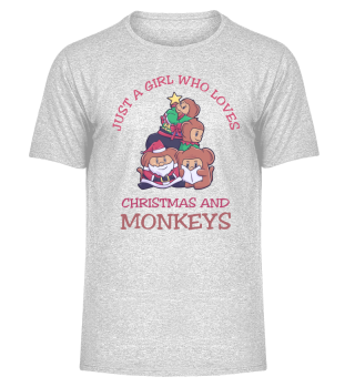 Just A Girl Who Loves Monkeys Christmas