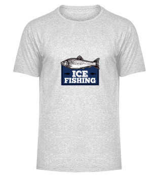 Ice fishing angler fish ice fish
