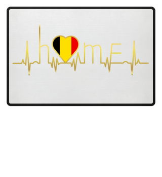 Belgien Belgium FUßMATTE Flagge Liebe Herz Heimat Stolz