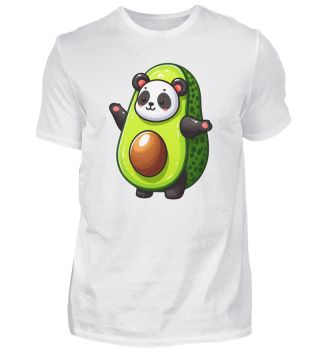 Panda in cute avocado costume