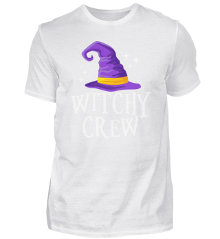 Witchy Crew Halloween Party Witch Hat Creepy