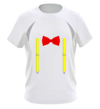 Funny Pink Bow Tie with Suspenders - Perfect Wedding Gift