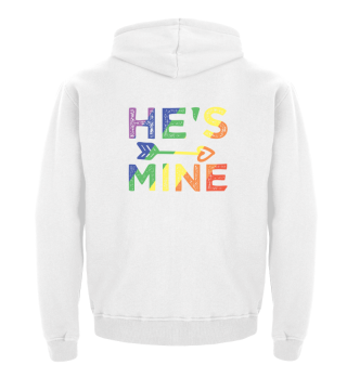 Mens Gay Couple Matching Gift He's Mine LGBT Pride Gift
