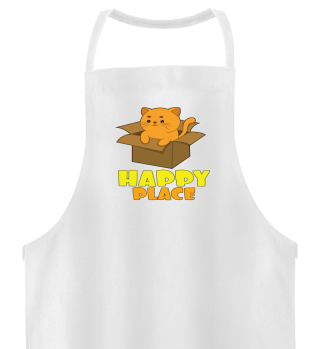 Katzen T-Shirt: Happy place