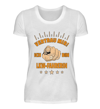 LKW-Fahrerin T-Shirt Geschenk Sport Lust