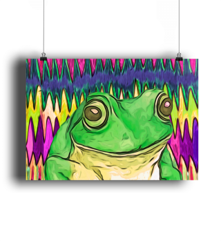 Frog Art Funny Amphibian Funny Animal