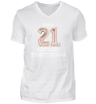 21st Birthday Rose Gold Balloon Party Squad Outfit