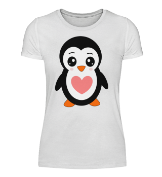 pingouin, oiseau, cœur, kawaii,Saint-Valentin, cadeau, couples