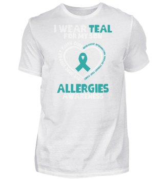 Allergies Awareness Gift - I Wear Teal F