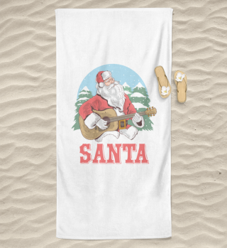 Christmas Santa Rocks Guitar Music