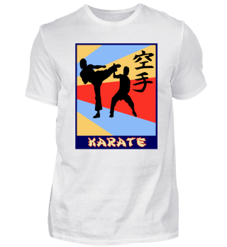 Karate Kämpfer Schriftzeichen