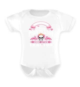 Prinzessin mit Traktor - weiß - TShirt