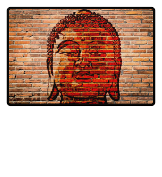 Buddha Wall Painting 60 x 40 Doormat 