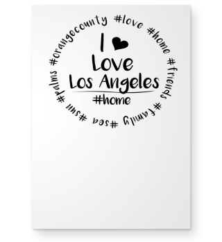 I Love Los Angeles - white, Kalifornien, USA, Amerika, Amerikanisch, Orange, County, trump T-Shirt Shirt