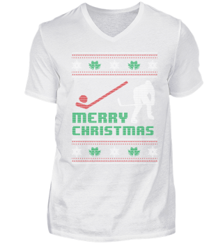 Funny Icehockey Shirt Merry Christmas