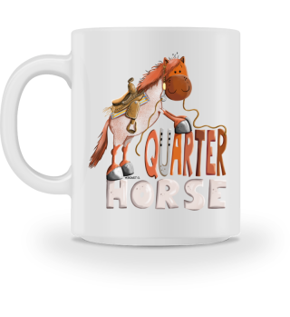 Happy Quarter Horse Comic Pferd