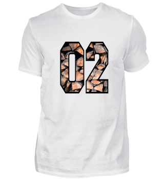 Nummer 02 Holz T-Shirt
