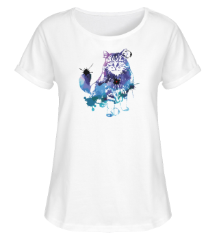 [w] Rollup Shirt Katze Amy