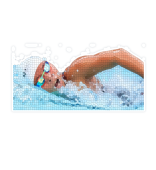 Schwimmerin, Kraul (Sticker)