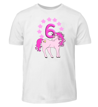 6th birthday gift pink unicorn girl