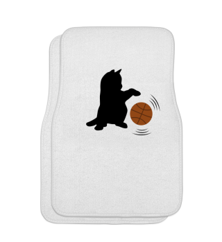 Crazy cat mad about basketball - T Shirt