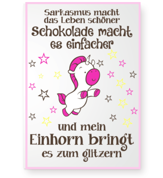 **Einhorn Schokolade Poster**