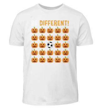 Be Different / Halloween Soccer Pumpkin Design