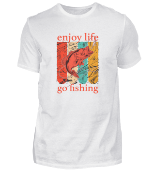 Angeln oder Angler Design enjoy life go