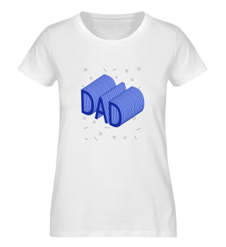  Dad – Vater Papa 3D Schriftzug blau, 