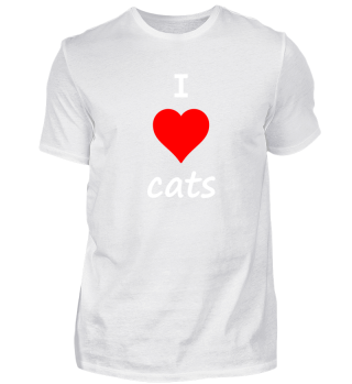 I love cats Katzen Geschenk